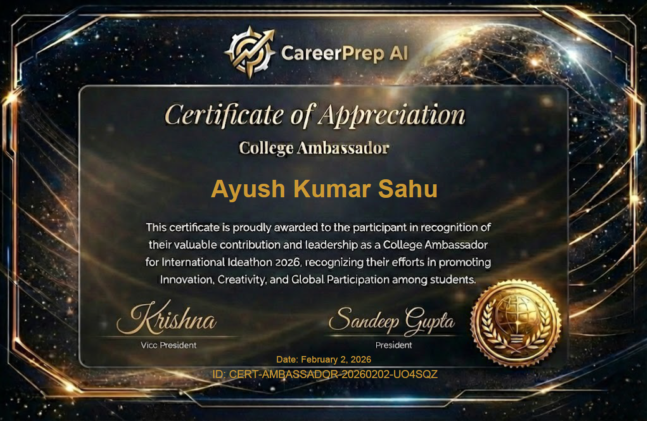 College Ambassador – International Ideathon 2026